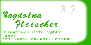 magdolna fleischer business card